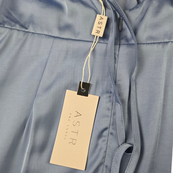 ASTR the Label Baby Blue Ruffle Coquette Marla Babydoll Mini Dress Size Medium - Picture 10 of 14